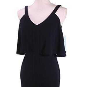 NWT Antonia Melani Belle Cold Shoulder Dress Midnight Moonlight (Navy) Size 10